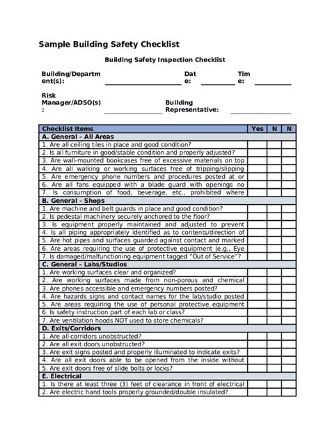 Construction Safety Checklist Excel Fill Out And Sign Online Dochub