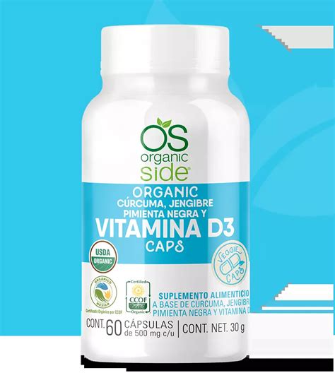 Vitamina D3 Orgánica 60 Cápsulas Organic Side