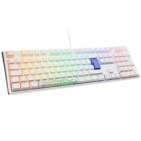 Ducky One Classic Pure White Gaming Tastatur Rgb Led Mx Clear