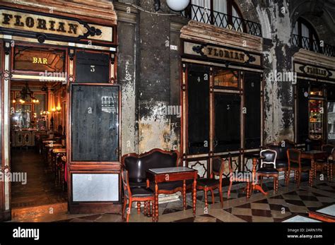 Cafe Florian On The Piazza San Marco Or St Mark S Square In Venice It