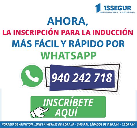 INDUCCION X WA Issegur Instituto Superior De Seguridad