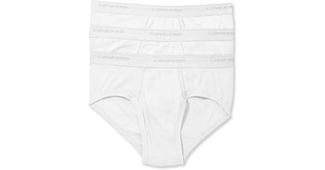 Calvin Klein Low Rise Briefs 3 Pack U1183 In White For Men Lyst