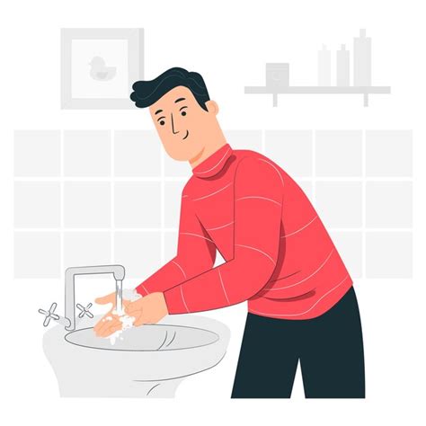 Man Washing Dishes Clipart