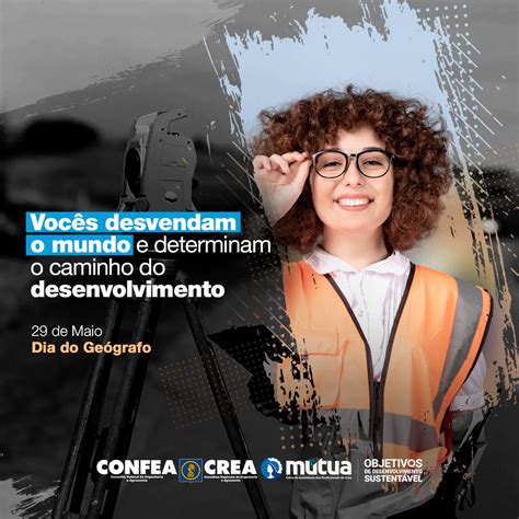 29 de maio Dia do Geógrafo Parabéns CREA SC