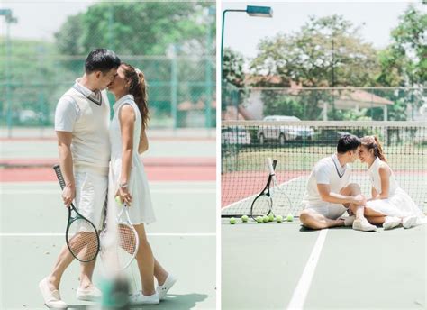 Pin By Nadia Mudita On Pre Wedding Tennis Court Photoshoot