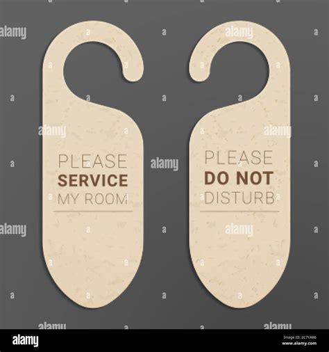 Please Do Not Disturb Door Hanger Servicing Label For Hotel Rooms