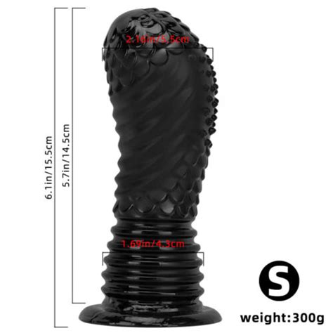 3 SIZES MONSTER HUGE RIBBED DILDO ANAL PLUG SUCTION CUP SEX TOYS FOR