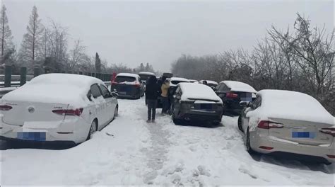 连线暴雪被困湖北高速的返乡人：雪太大了，有人徒步去附近村庄购买食物 华龙网