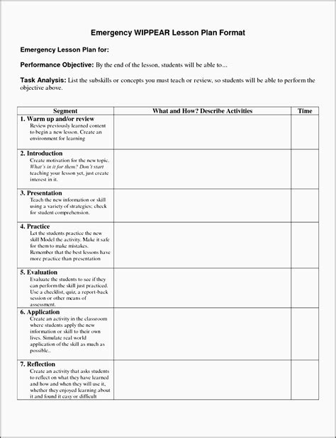 9 Lesson Plan Checklist Template Sampletemplatess Sampletemplatess