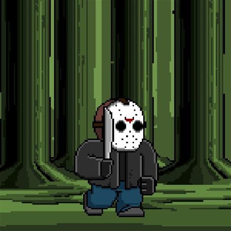 Jason Voorhees Creepy By Design Pixel Art  Horror Movie Icons