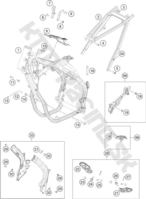 Ktm Racing Sch Ma Frame Pre Model Ktm Enduro Exc F Six Days