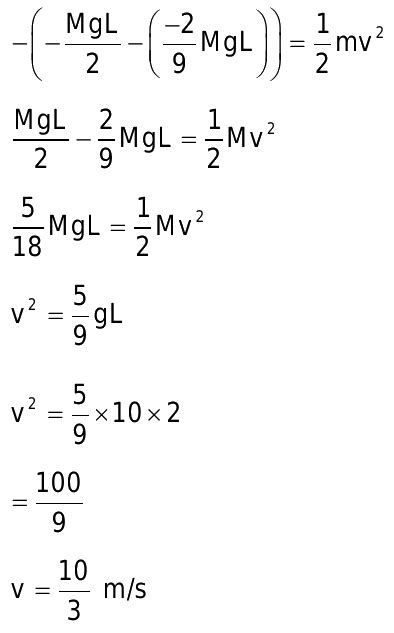 A Uniform Chain Of Mass 4 Kg And Length 2 M Overhangs A Smooth Table With Its One Third Part