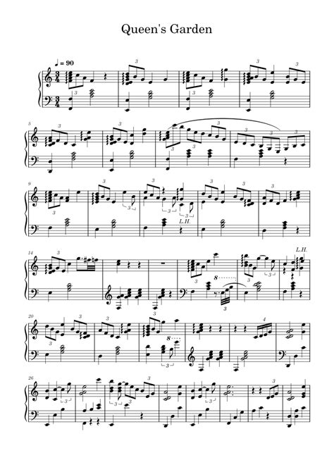 Ereve Queens Garden Maplestory Bgm Queens Garden Sheet Music For