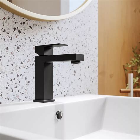 Miscelatore Lavabo In Ottone Nero Opaco Kyria