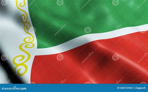 Federal Subjects Of Russia Flag Of Chechnya Stock Illustration