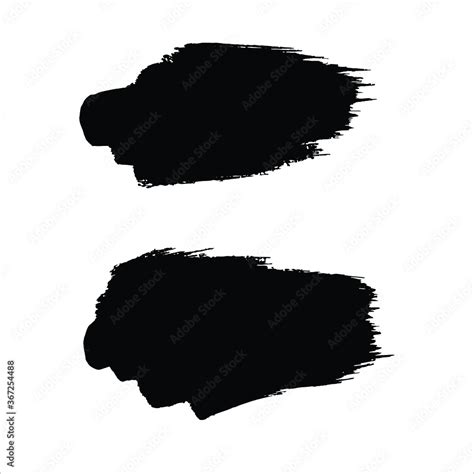 Vector black and white paint of stroke on white. Stock Vector | Adobe Stock