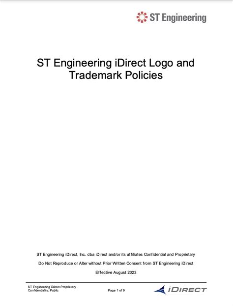 Logo And Trademark Guidelines St Engineering Idirect