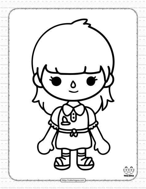 Printable Toca Life Coloring Sheet