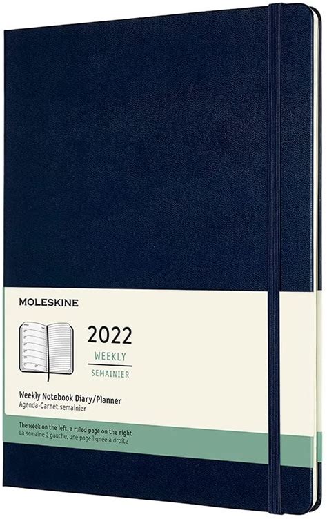 Agenda semainier Moleskine Très grand format Couverture rigide 2022