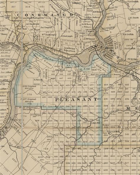 Pleasant Township Pennsylvania 1865 Old Town Map Custom Print Warren