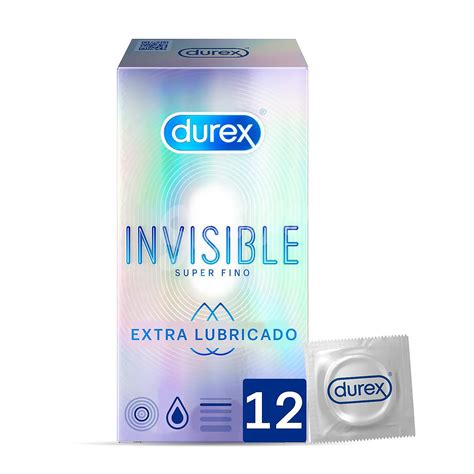 Durex Preservativo Invisible súper fino extra lubricado Caja 12 unidades