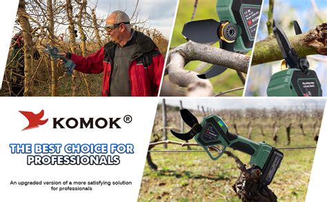 KOMOK Electric Pruning Shears Professional Cordless Electric Pruners