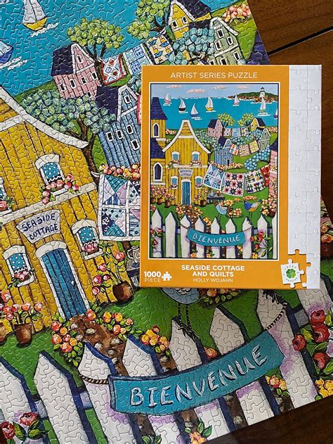 Seaside Cottage Quilts Piece Jigsaw Puzzle By Artist Etsy