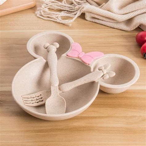 Assiette Plateau Repas YWEI Beige Ensemble Pour Nourrir Et