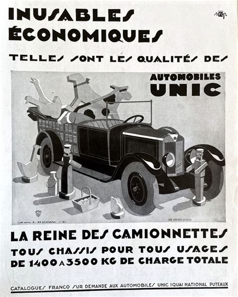 Unic Cars Alte Werbung Ancienne Publicité 1930 Kaufen auf Ricardo