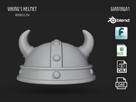 3d Model Viking Helmet Vr Ar Low Poly Cgtrader