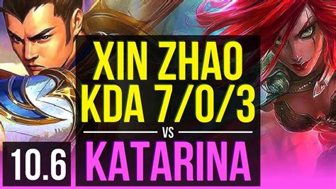 Xin Zhao Vs Katarina Mid 3 Early Solo Kills Kda 703 Godlike