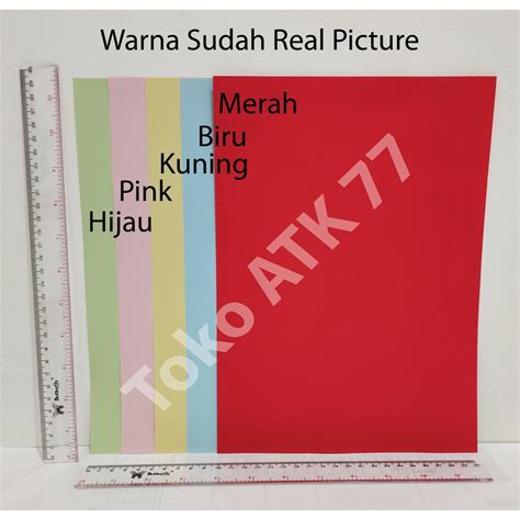 Jual Kertas Lipat Sukung Origami Hvs Warna Warni Kuning Pink Merah Biru