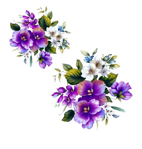 Dark Purple Flowers Clip Art