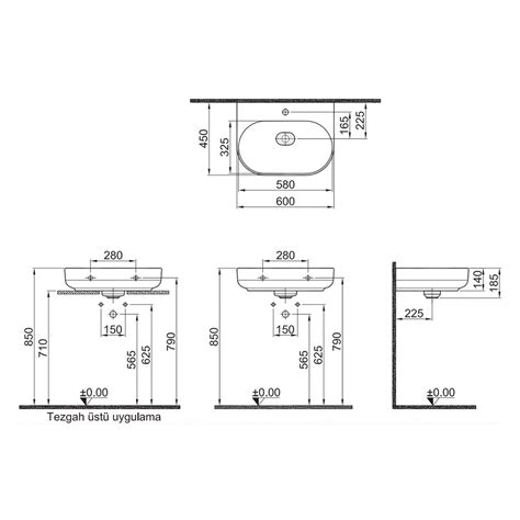 Kale Zero X Cm Armatur Bantli Oval Tezgah Uzeri Mat Inci Lavabo