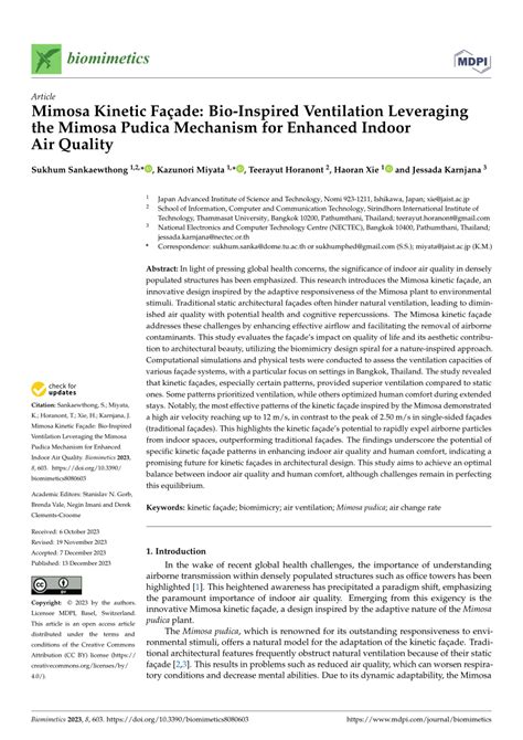 PDF Mimosa Kinetic Façade Bio Inspired Ventilation Leveraging the