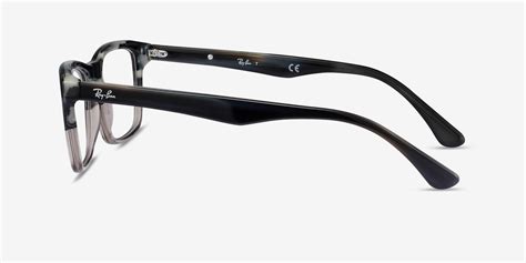 Ray Ban Rb5279 Rectangle Black And Gray Frame Eyeglasses Eyebuydirect