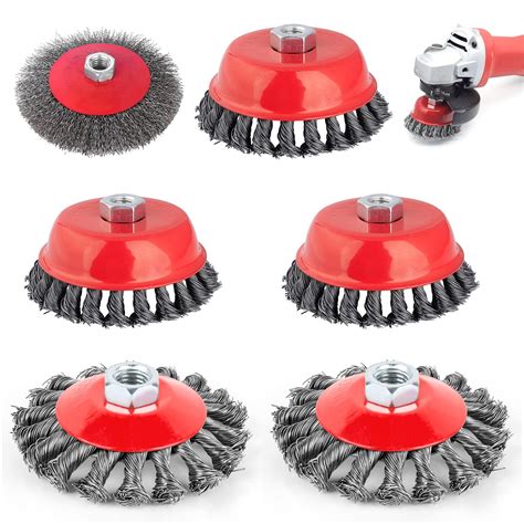 Lot de 6 Brosse Metallique pour Perceuse 100mm Brosse Métallique