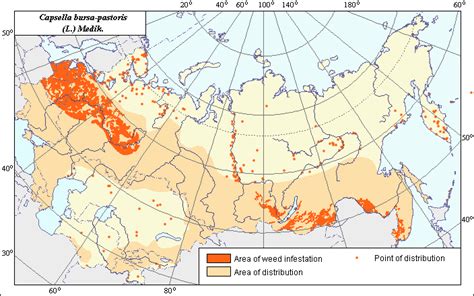 Agroatlas Weeds Area Of Distribution And Weediness Zones Of