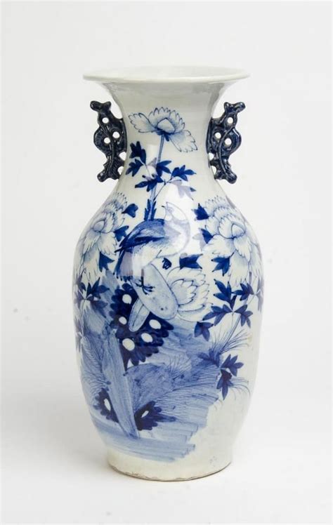 Japanese Blue And White Porcelain Vase 20th Century Ceramics