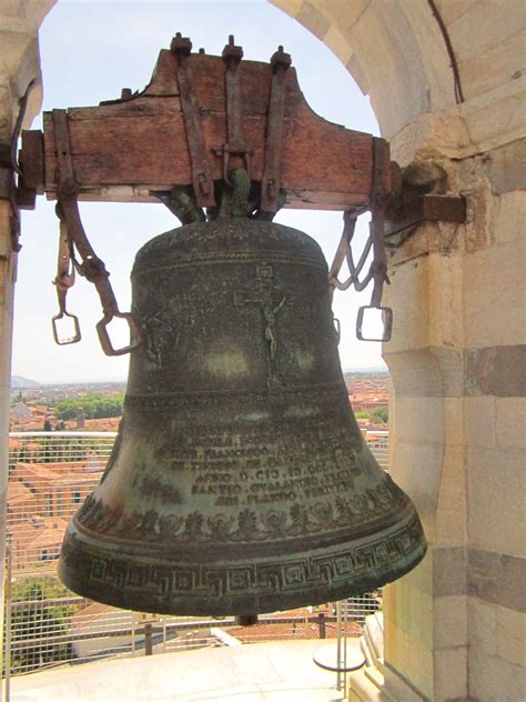 The Bells Atop The Leaning Tower Of Pisa Italy Architecture