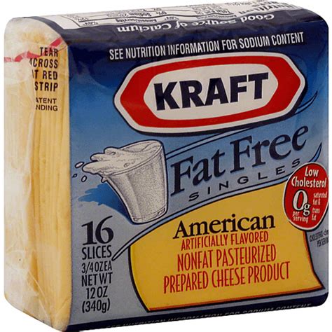 Kraft Singles Cheese Product, Nonfat Pasteurized Prepared, American, Fat Free | Deli | Park ...