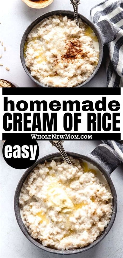 Homemade Cream Of Rice Cereal Homemade Rice Porridge Rice Cream