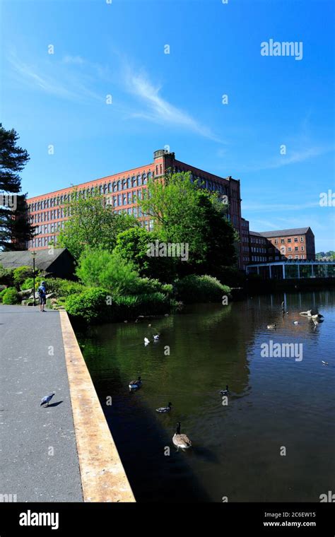 Spring View Of The River Gardens River Derwent Belper Town Amber