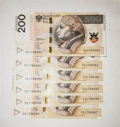 Banknoty Z Sztuk Kolejne Numery Serii Cz Stochowa Kup Teraz