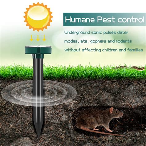 Buy Square Solar Mole Repellent Ultrasonic Mole Repellent Solar Powered ...