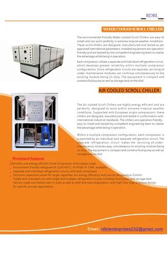 Rdbl 02 Tr Chiller At ₹ 110000piece In Muradnagar Id 2853234660491