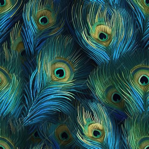 Premium AI Image | peacock feathers pattern