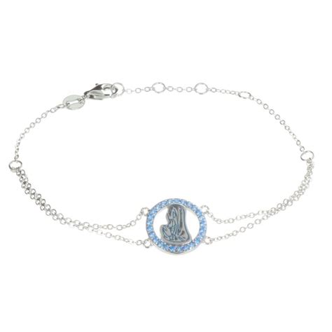 Braccialetto Argento Con Medaglia Della Madonna Braccialetti D Argento