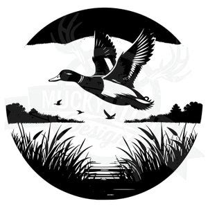 Duck Flying Svg Duck Hunting Svg Mallards Svg Flying Drake Svg Duck