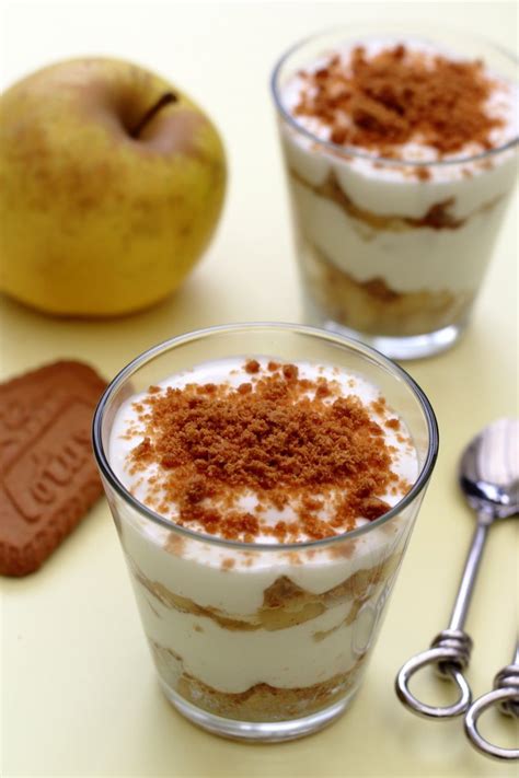 Verrine de mousse de fromage blanc pomme et spéculoos Amandine Cooking